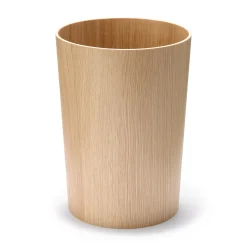 Clearance Muji Papelera redonda de madera con soporte de metal