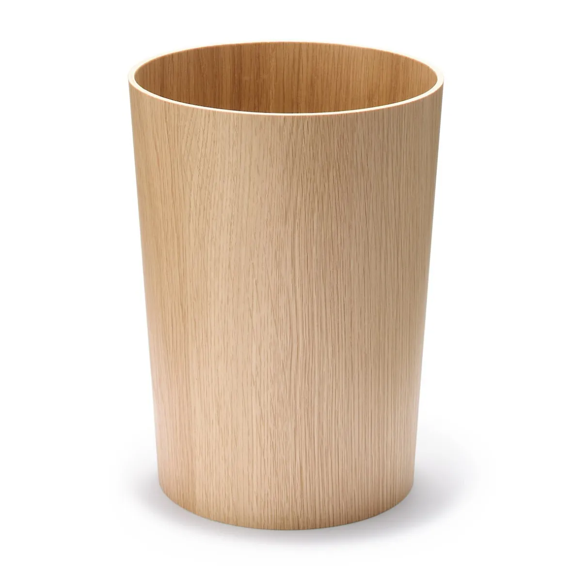 Clearance Muji Papelera redonda de madera con soporte de metal