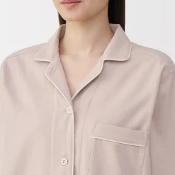 Sale Muji Pijama de franela sin costuras laterales para mujer