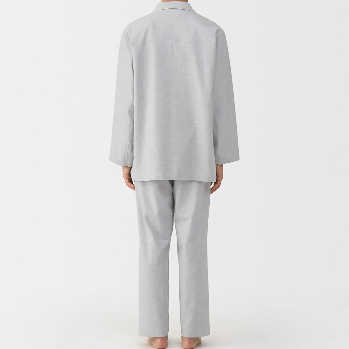 Outlet Muji Pijama de franela sin costuras laterales para hombre