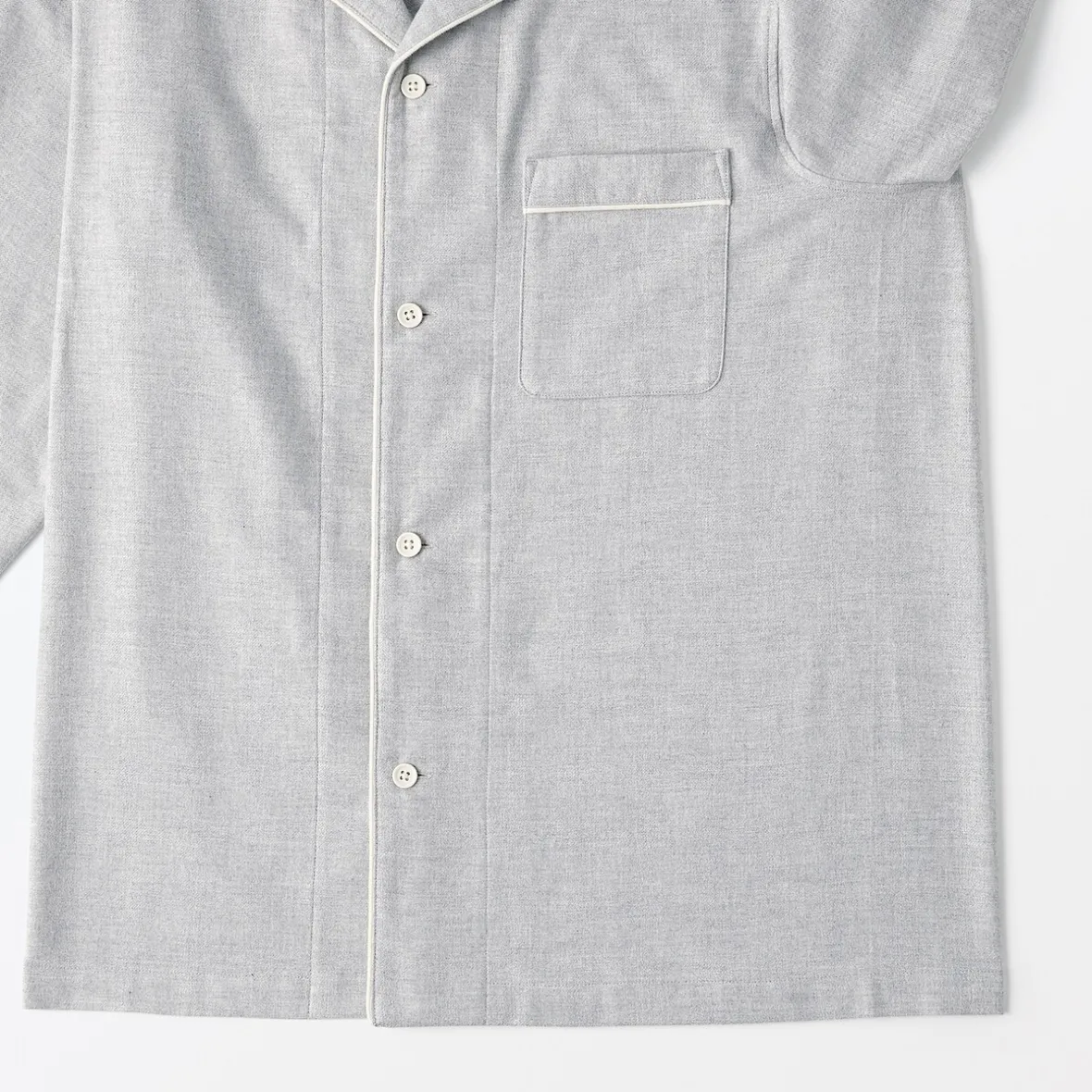 Outlet Muji Pijama de franela sin costuras laterales para hombre