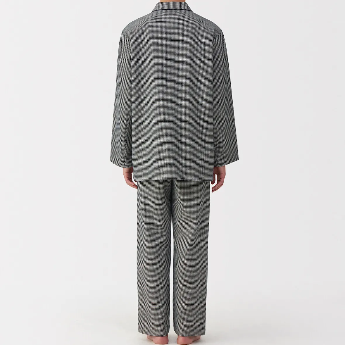 Outlet Muji Pijama de franela sin costuras laterales para hombre