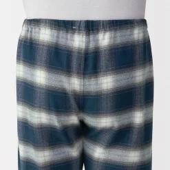Outlet Muji Pijama de franela sin costuras laterales para hombre