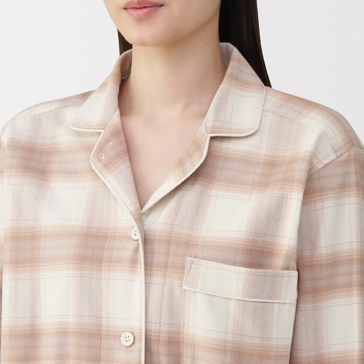 Best Muji Pijama de franela sin costuras laterales para mujer