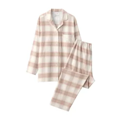 Best Muji Pijama de franela sin costuras laterales para mujer