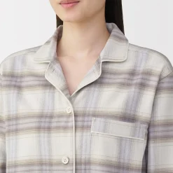 Best Muji Pijama de franela sin costuras laterales para mujer