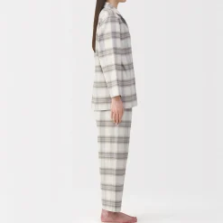 Best Muji Pijama de franela sin costuras laterales para mujer