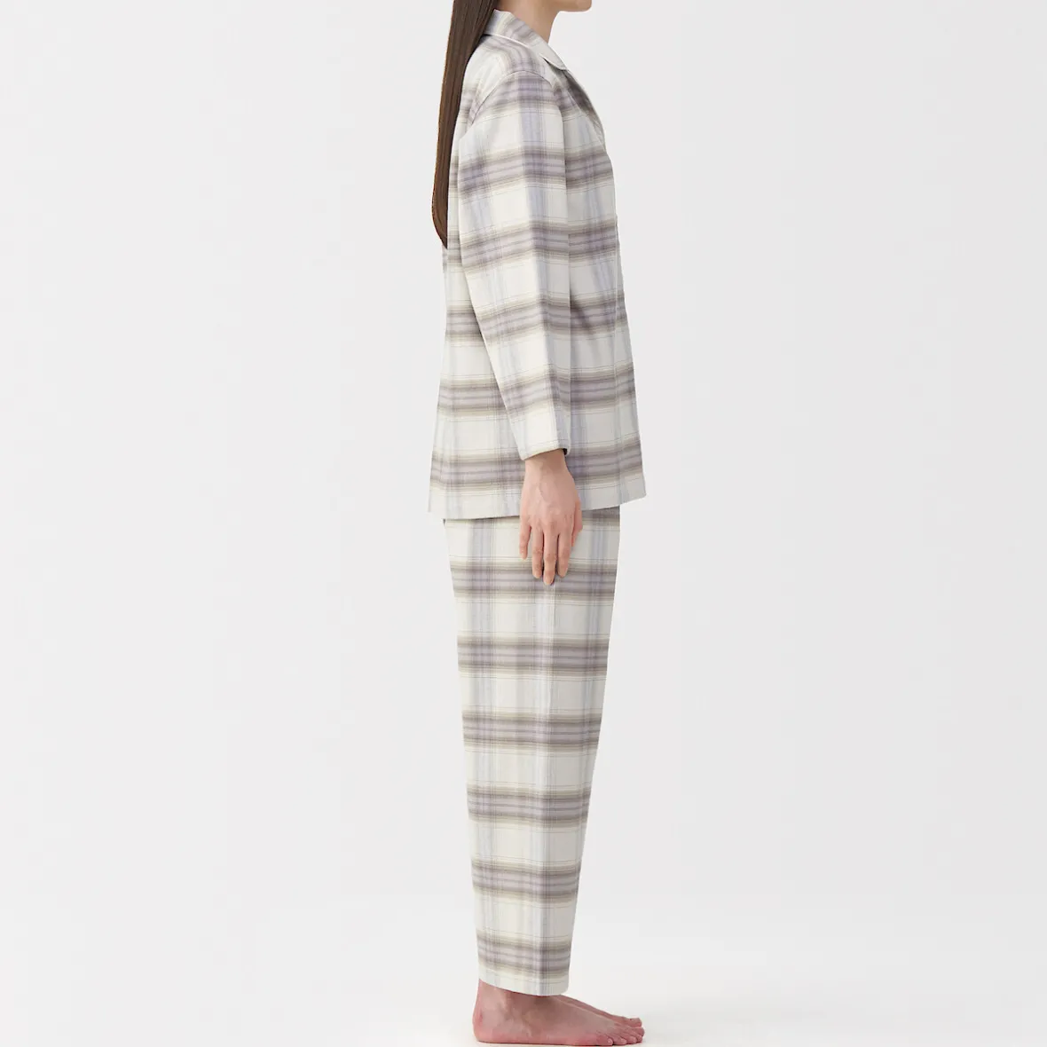 Best Muji Pijama de franela sin costuras laterales para mujer