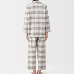 Best Muji Pijama de franela sin costuras laterales para mujer