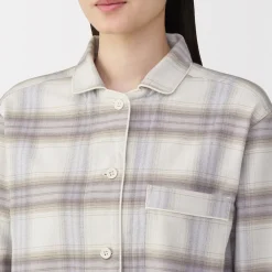 Best Muji Pijama de franela sin costuras laterales para mujer