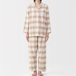 Best Muji Pijama de franela sin costuras laterales para mujer