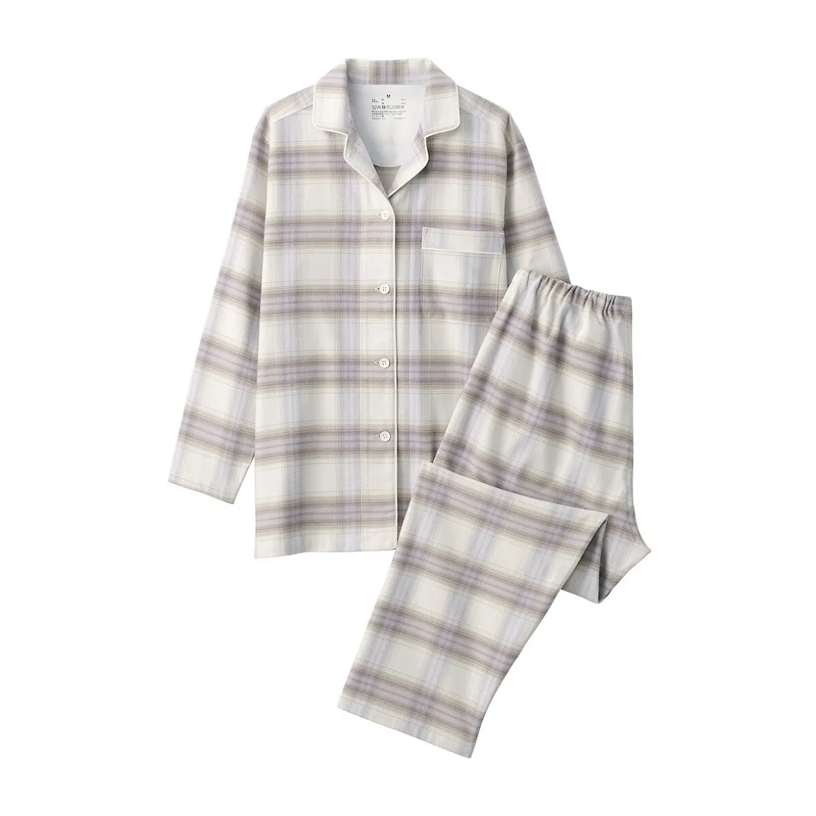 Best Muji Pijama de franela sin costuras laterales para mujer
