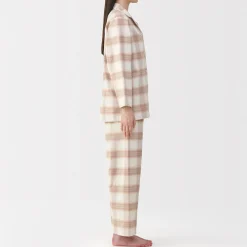 Best Muji Pijama de franela sin costuras laterales para mujer