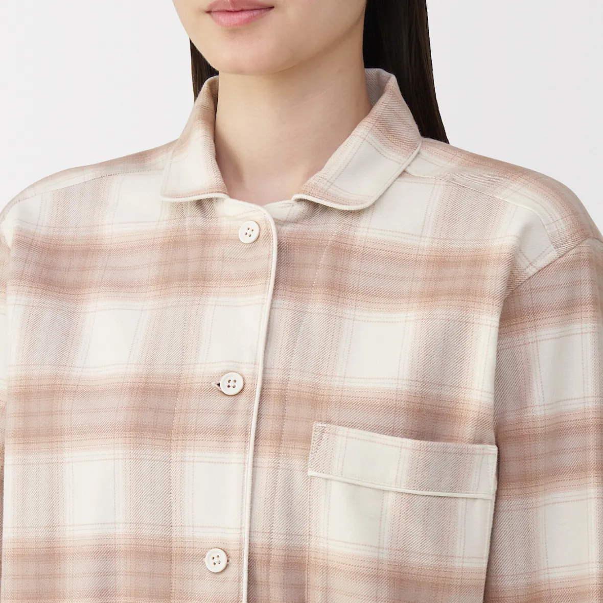 Best Muji Pijama de franela sin costuras laterales para mujer