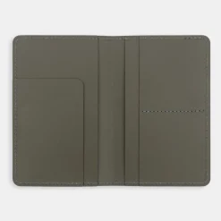 Online Muji Porta pasaportes de cuero reciclado - Caqui