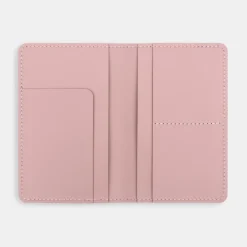 New Muji Porta pasaportes de cuero reciclado - Rosa
