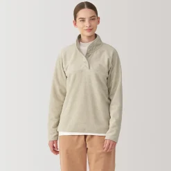 Online Muji Pulóver de forro polar de poliéster reciclable