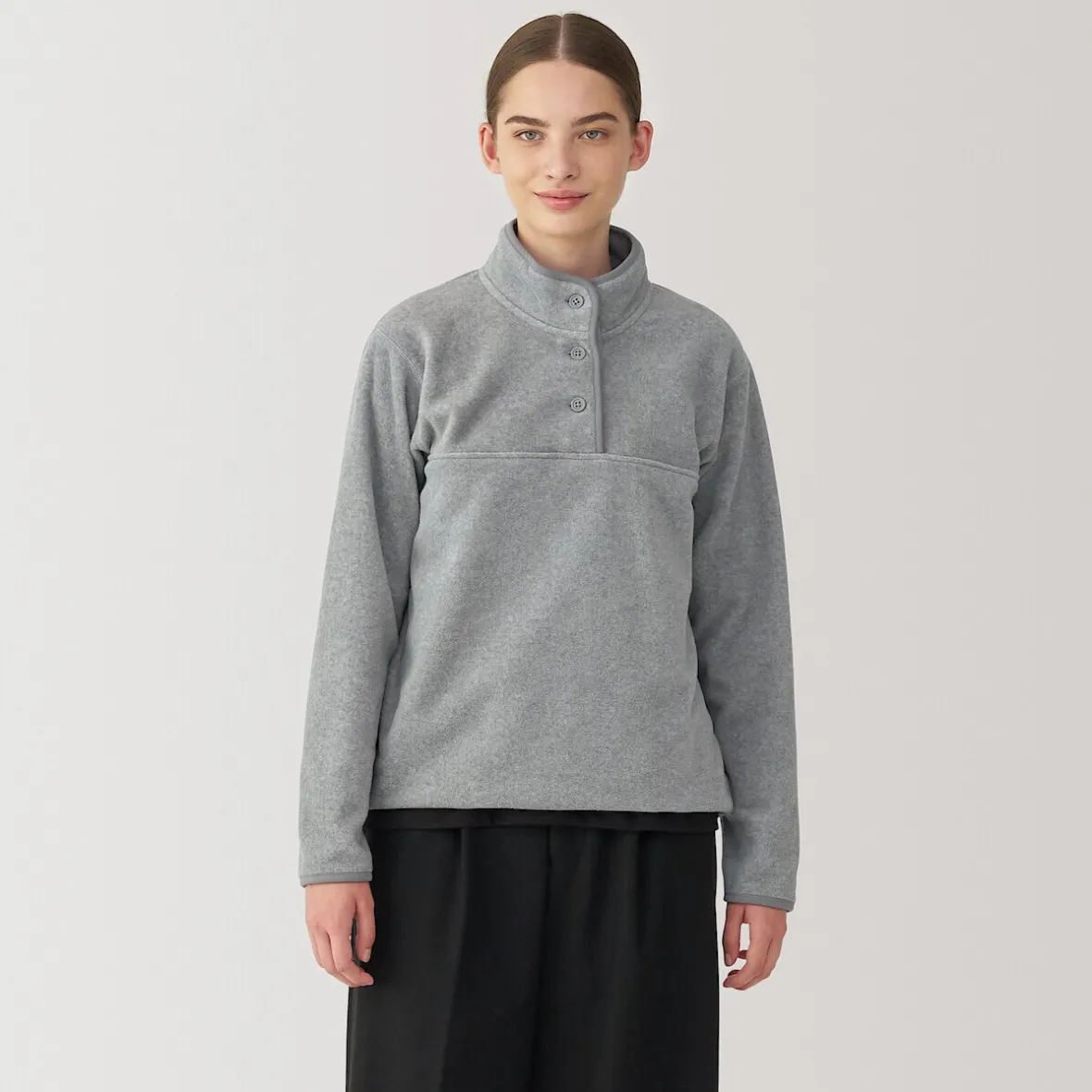 Online Muji Pulóver de forro polar de poliéster reciclable