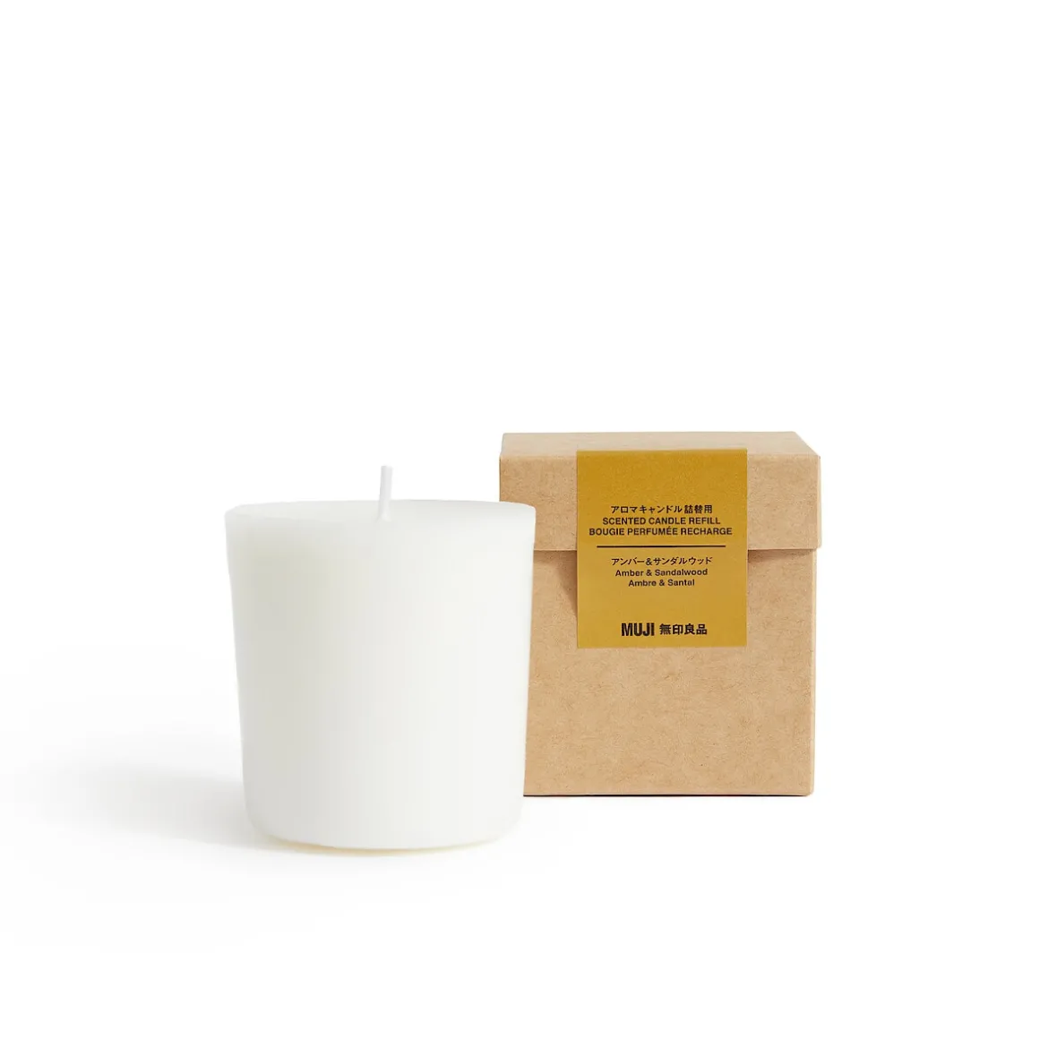 Discount Muji Recambio Vela de 1 mecha de ámbar y sándalo