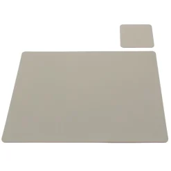 Online Muji Salvamanteles de cuero reciclado - rectangular,Gris Ceniza