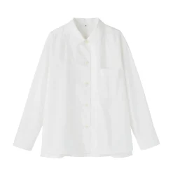 Online Muji Sobrecamisa de algodón orgánico para mujer