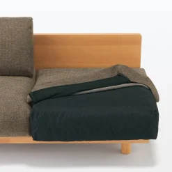Outlet Muji Sofá sin brazos de poliéster tejido para 2 personas - Marrón