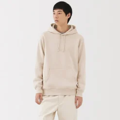 Hot Muji Sudadera con capucha para hombre Marfil