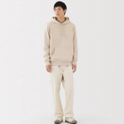 Hot Muji Sudadera con capucha para hombre Marfil