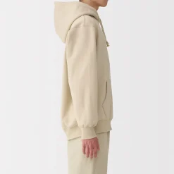Hot Muji Sudadera con capucha para hombre Marfil