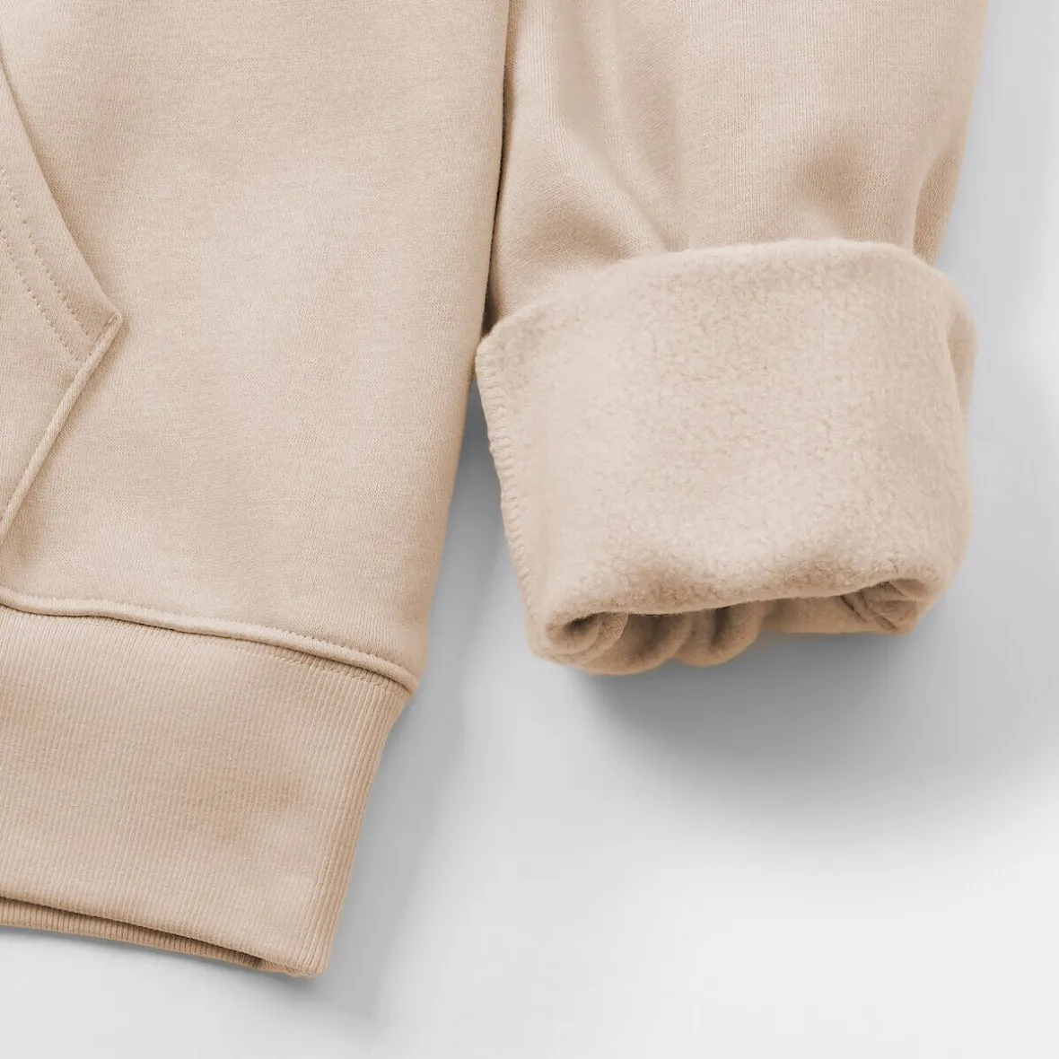 Hot Muji Sudadera con capucha para hombre Marfil