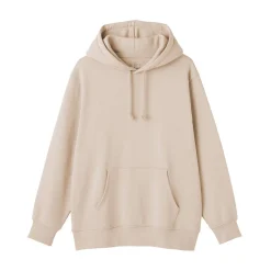 Hot Muji Sudadera con capucha para hombre Marfil