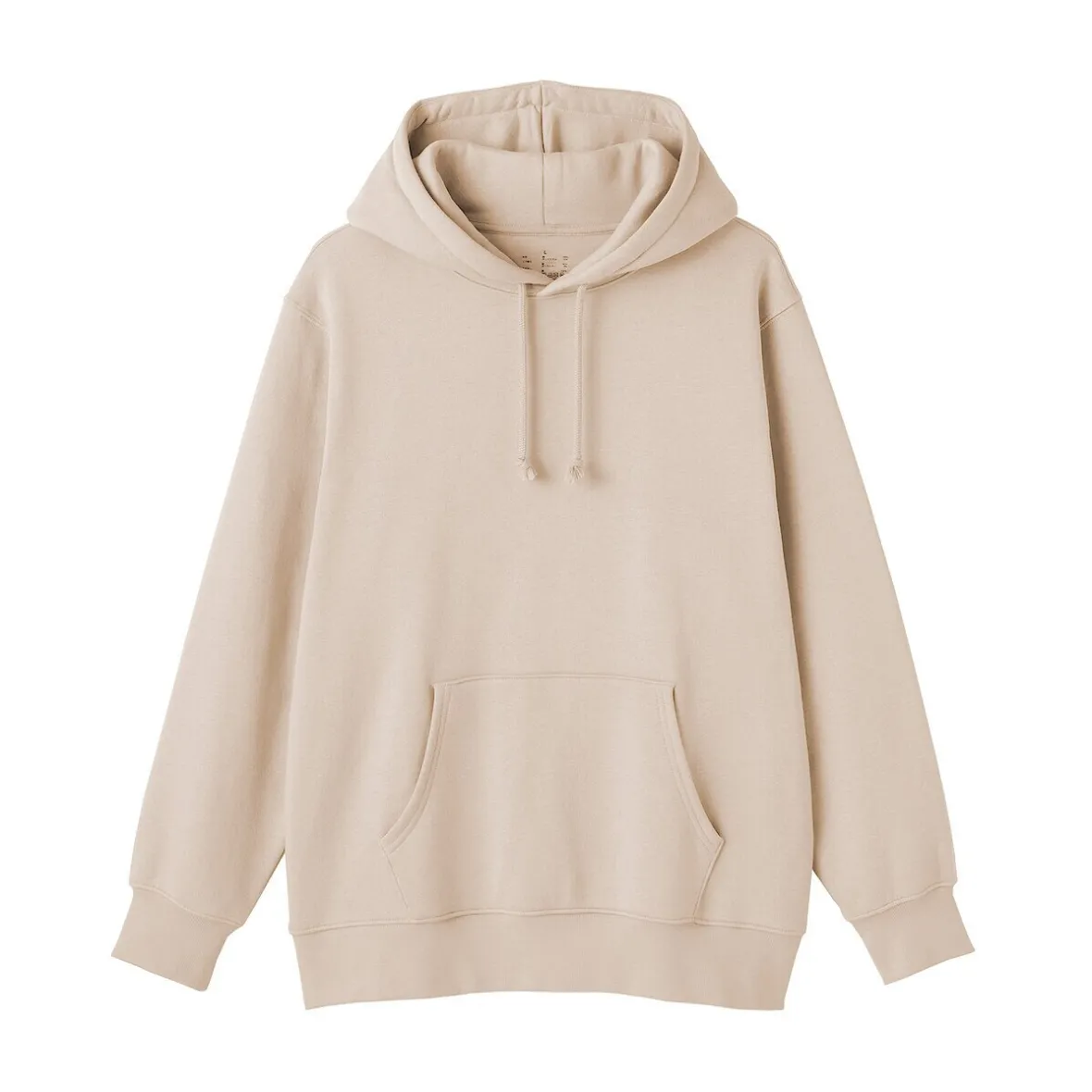 Hot Muji Sudadera con capucha para hombre Marfil