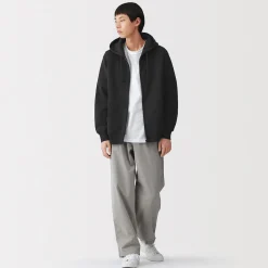 Outlet Muji Sudadera con capucha y cremallera para hombre
