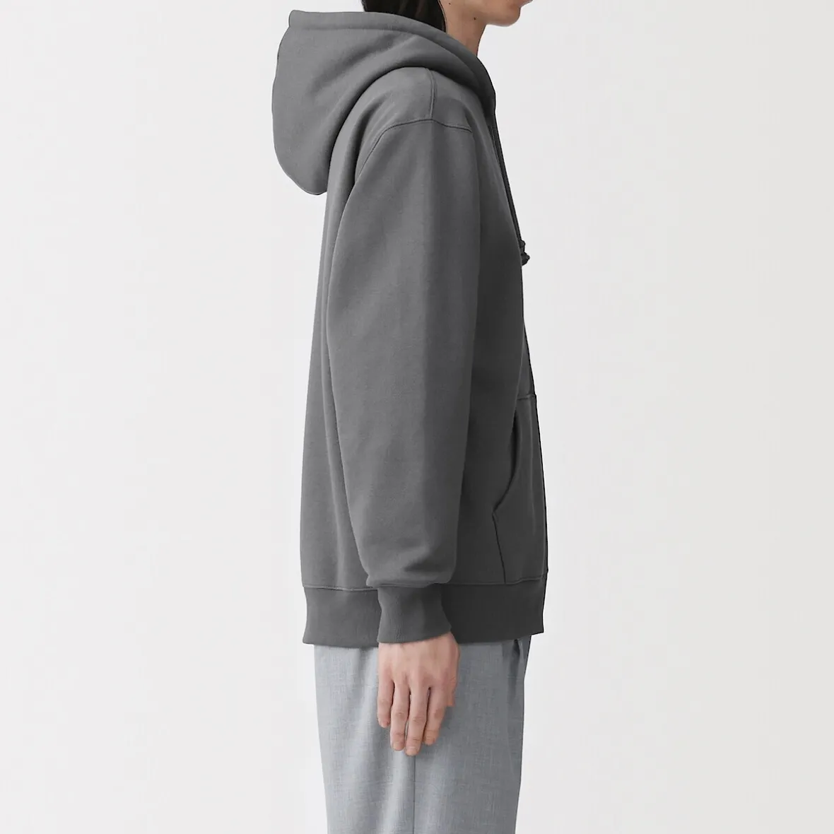 Outlet Muji Sudadera con capucha y cremallera para hombre