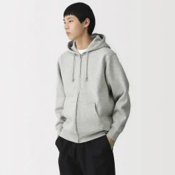 Outlet Muji Sudadera con capucha y cremallera para hombre