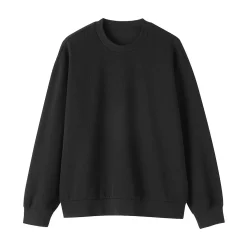 Best Muji Sudadera con cuello redondo y doble punto para hombre
