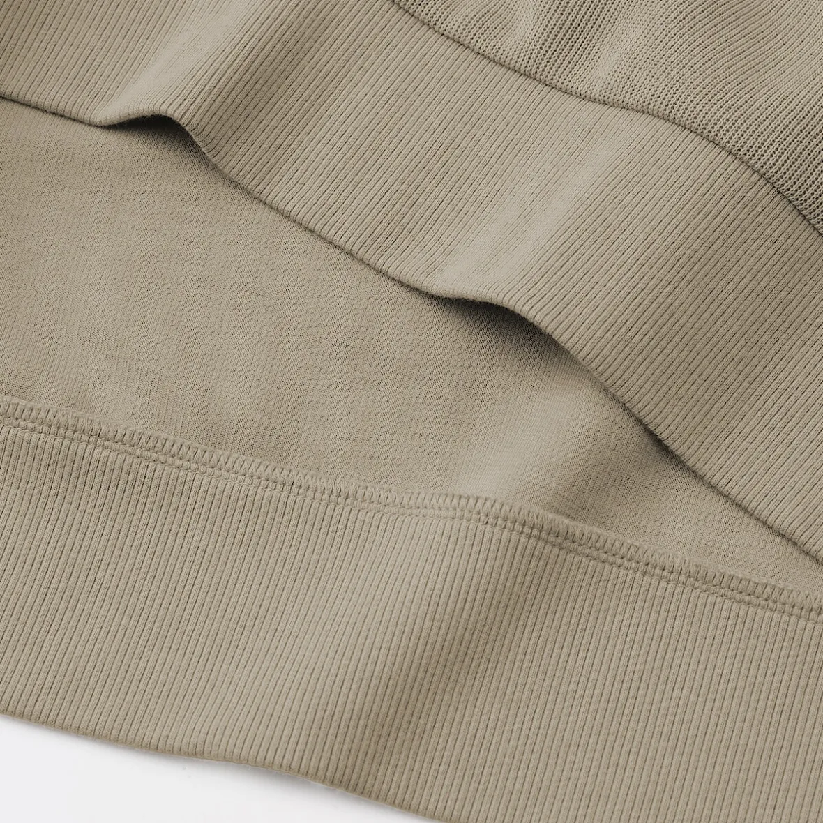 Best Muji Sudadera con cuello redondo y doble punto para hombre