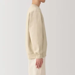 New Muji Sudadera de cuello redondo para hombre Marfil