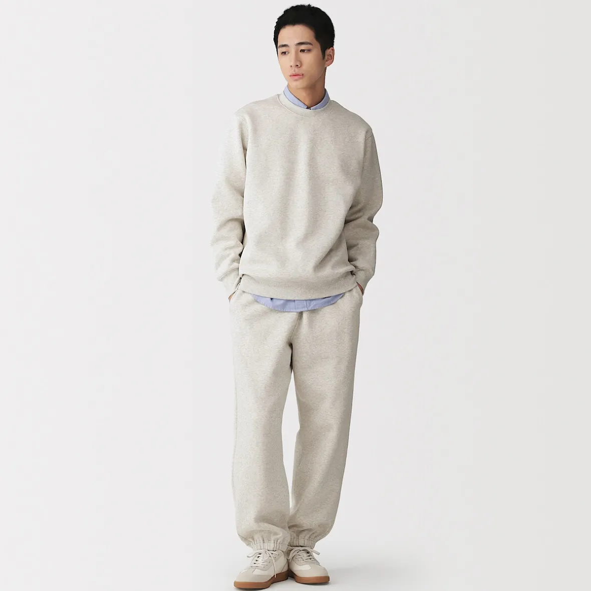 Hot Muji Sudadera de cuello redondo para hombre