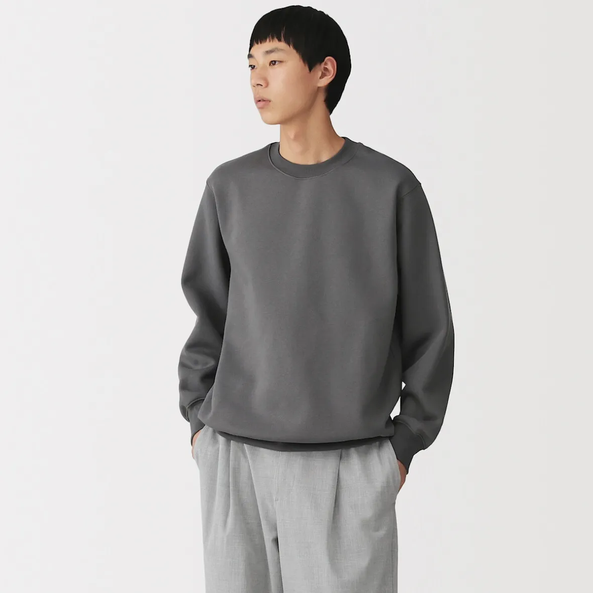 Hot Muji Sudadera de cuello redondo para hombre