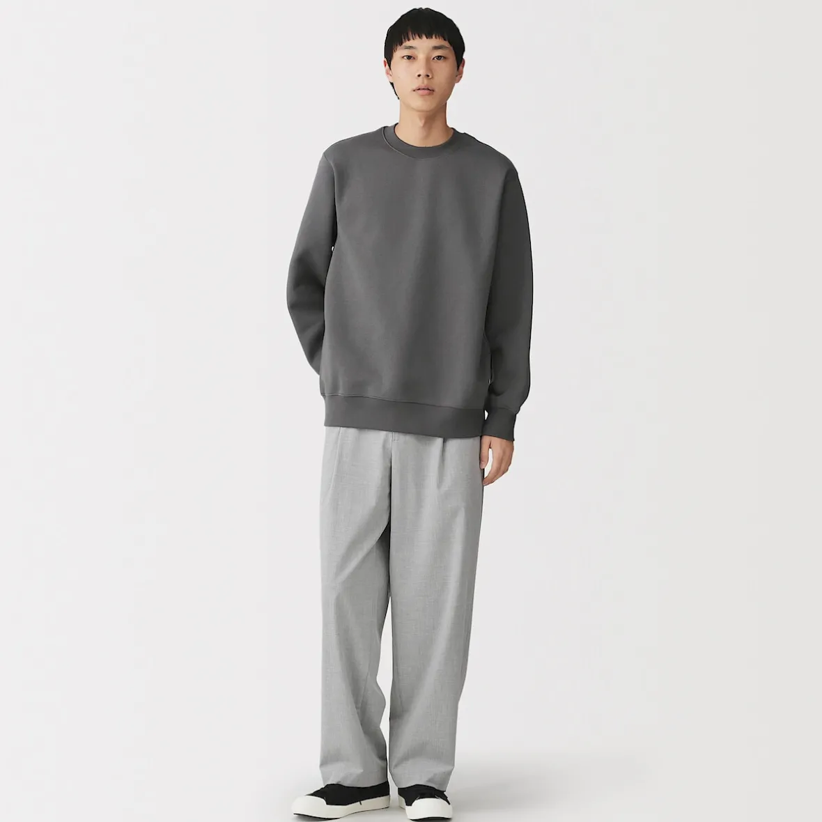 Hot Muji Sudadera de cuello redondo para hombre