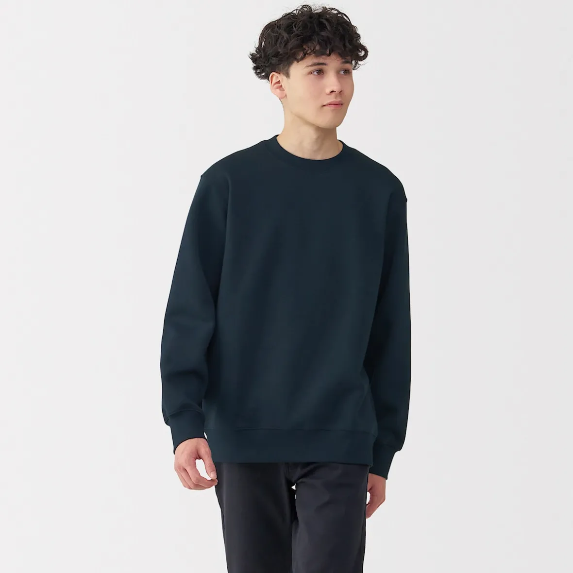 Hot Muji Sudadera de cuello redondo para hombre