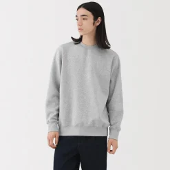 New Muji Sudadera de cuello redondo para hombre