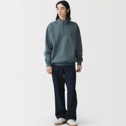 Online Muji Sudadera de media cremallera y mezcla de algodón para hombre
