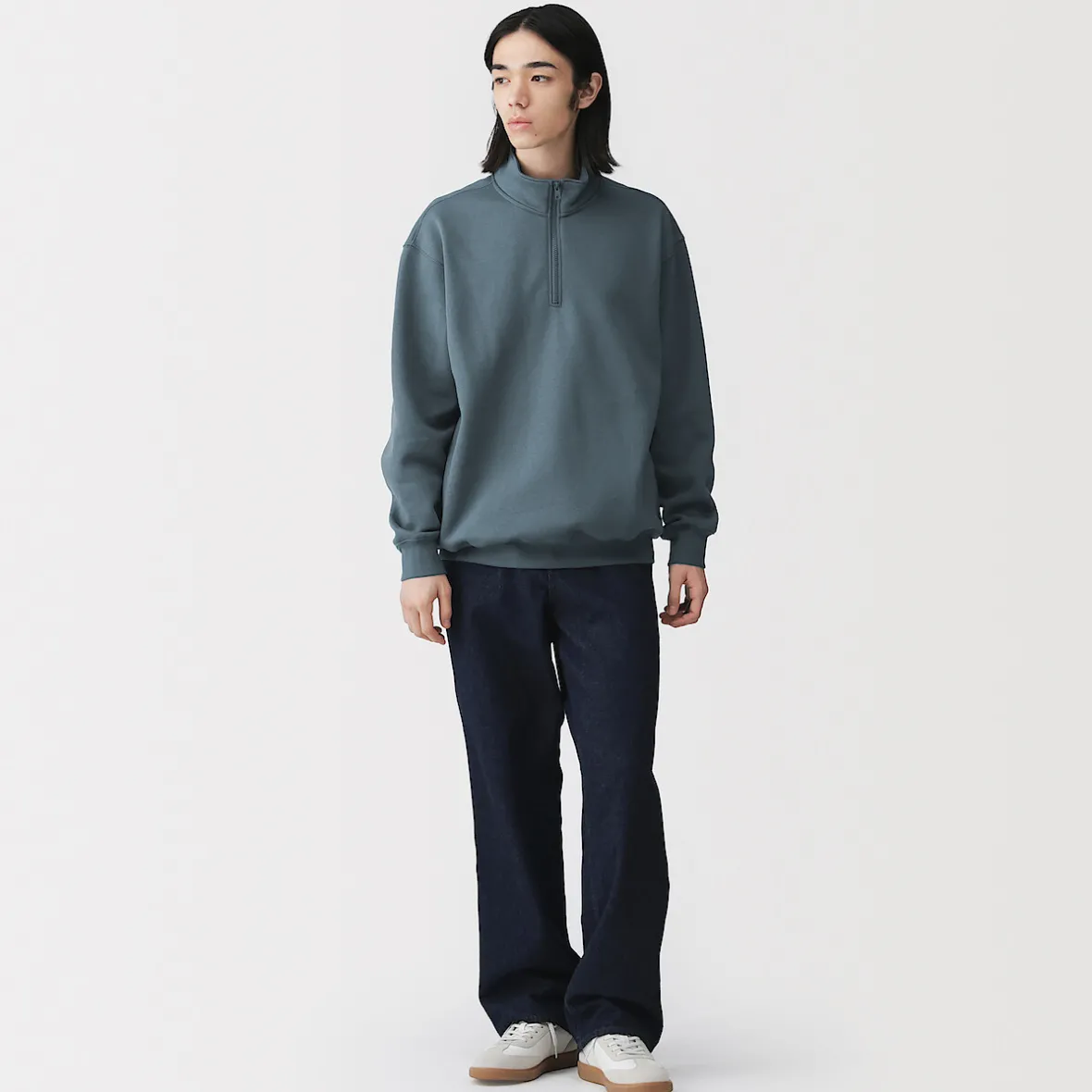 Online Muji Sudadera de media cremallera y mezcla de algodón para hombre