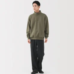 Online Muji Sudadera de media cremallera y mezcla de algodón para hombre