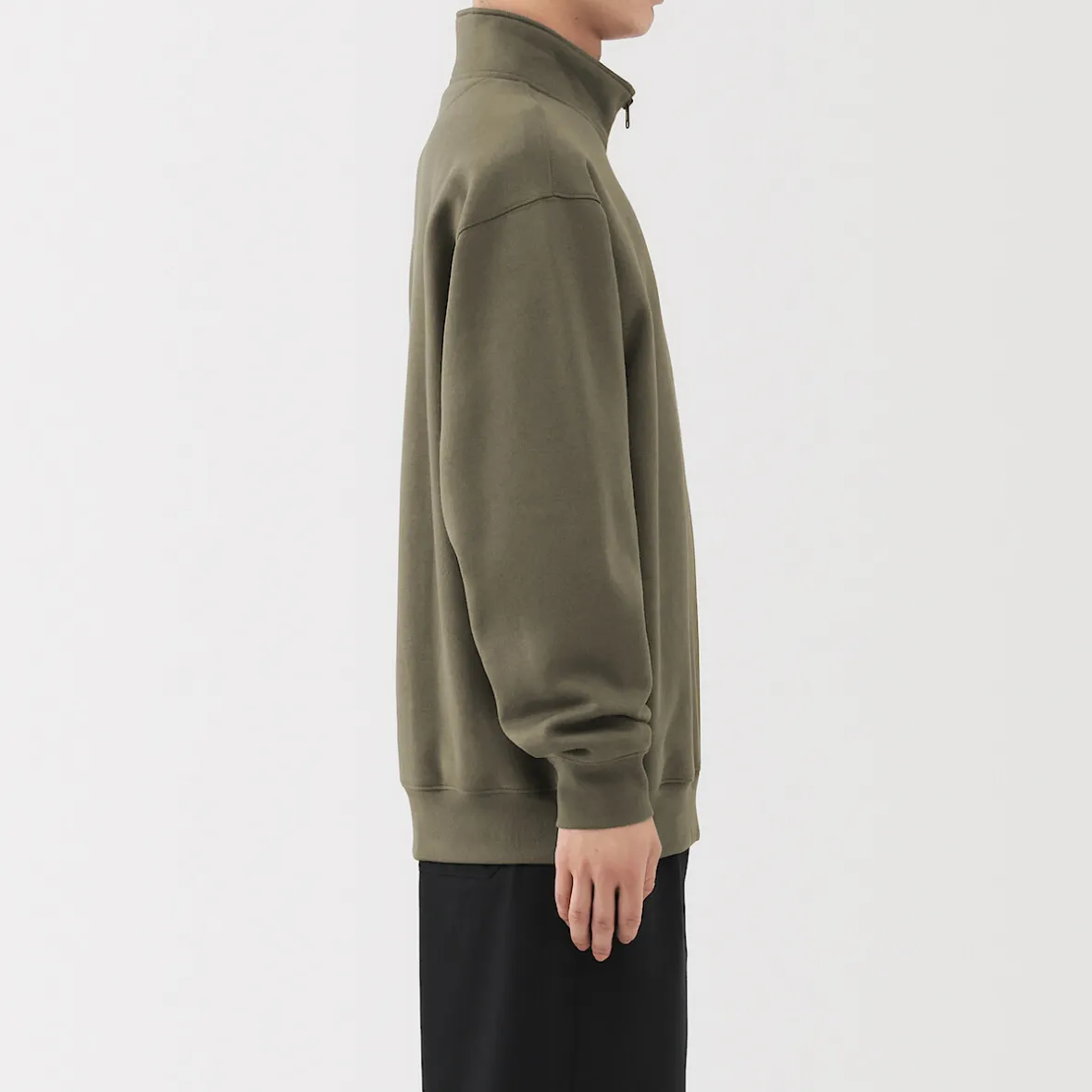 Online Muji Sudadera de media cremallera y mezcla de algodón para hombre