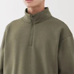Online Muji Sudadera de media cremallera y mezcla de algodón para hombre