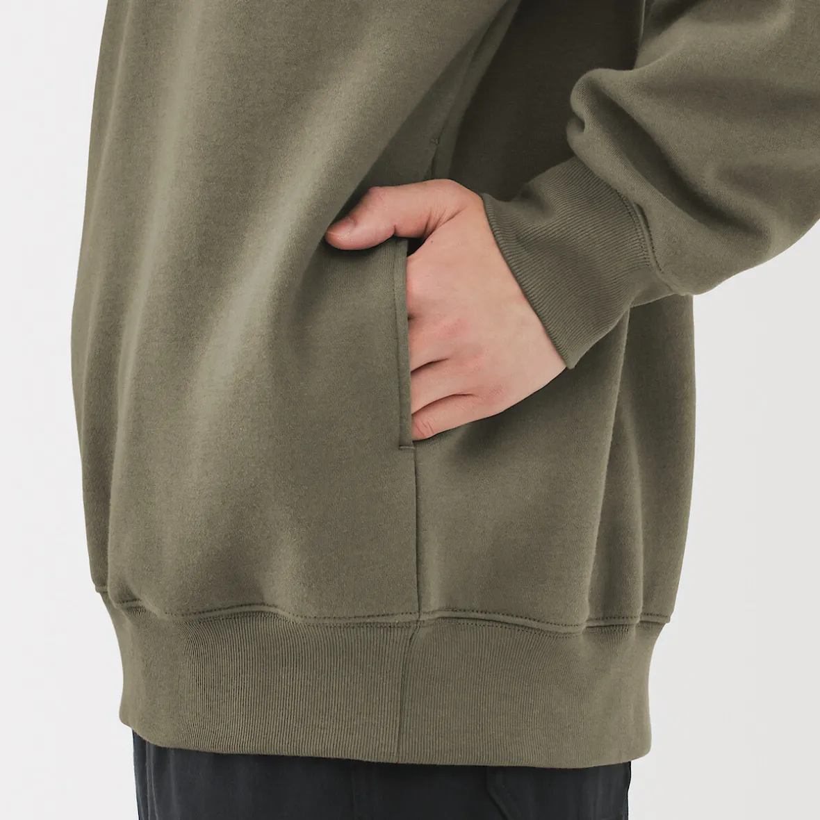 Online Muji Sudadera de media cremallera y mezcla de algodón para hombre