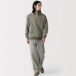 Online Muji Sudadera de media cremallera y mezcla de algodón para hombre